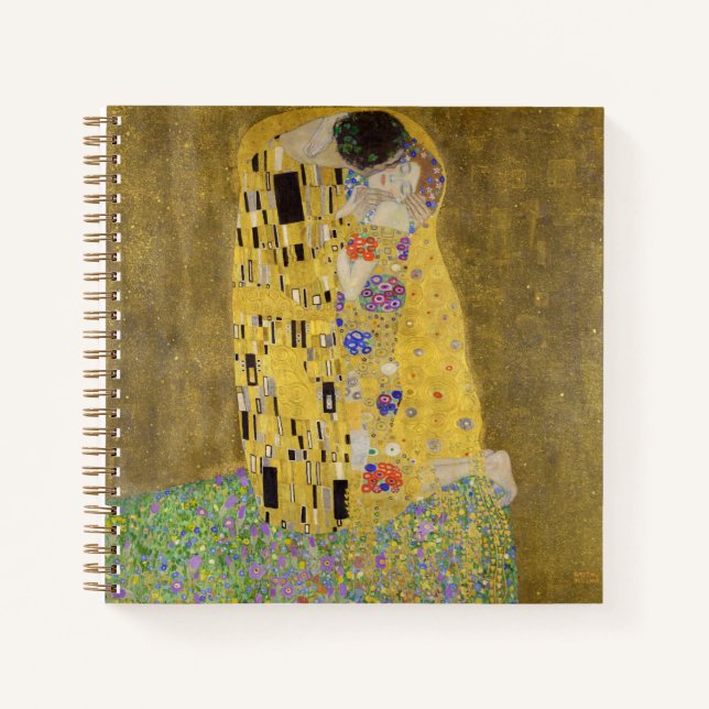 Carnet La peinture Le Baiser de Gustav Klimt Art  (Devant)