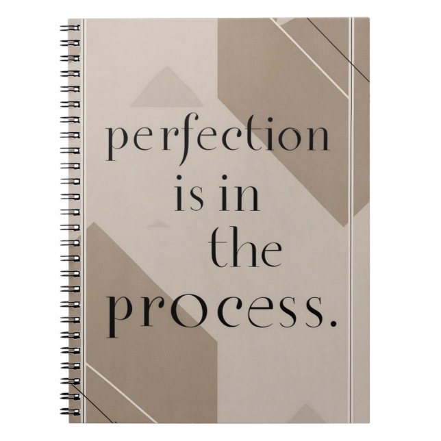 Carnet La perfection est dans le processus (Devant)