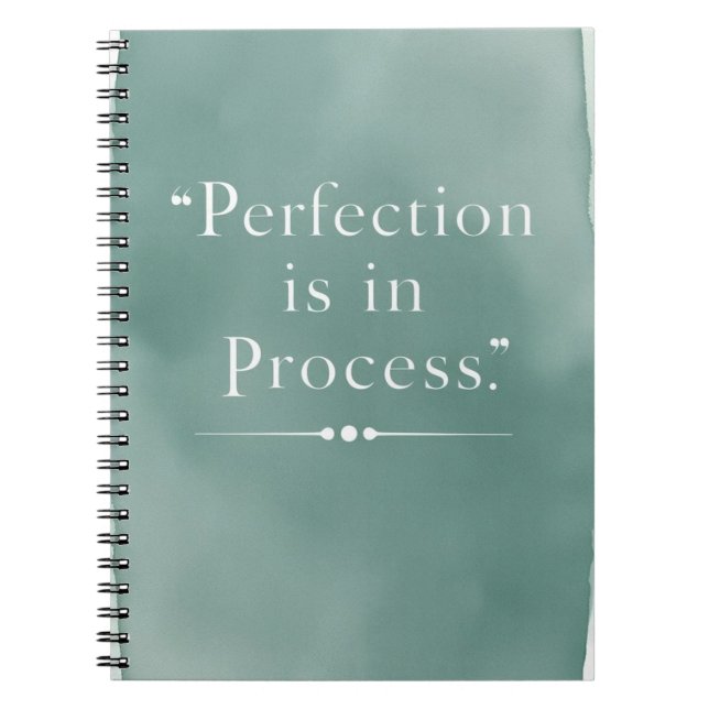 Carnet La perfection est dans le processus (Devant)