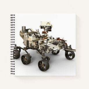 Carnet La Persévérance Mars Rover Sur Arrière - plan Blan