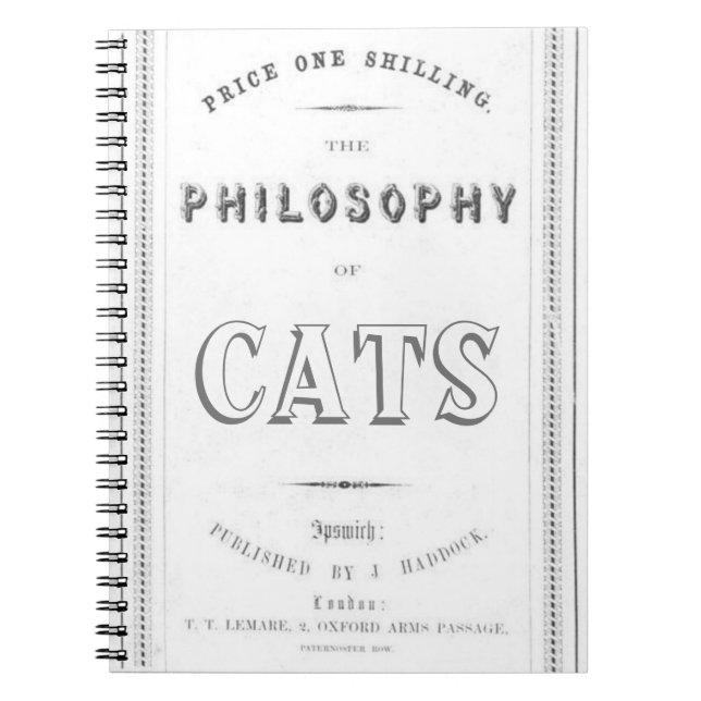 Carnet La philosophie des chats (Devant)