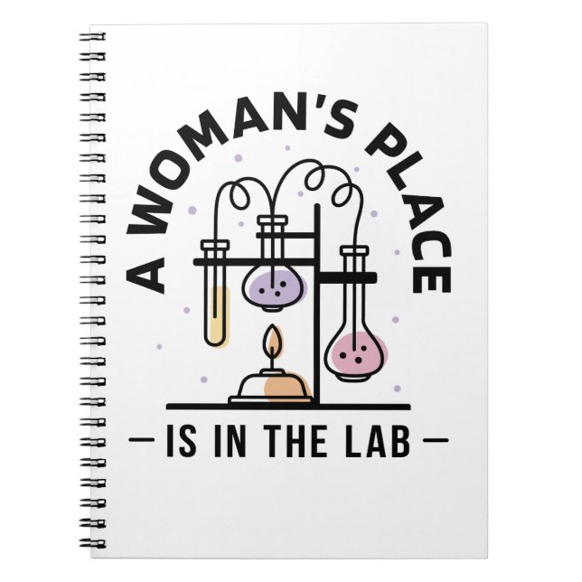 Carnet La place d'une femme est au labo – Art STEM (Devant)