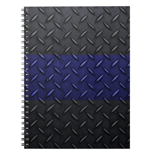 Carnet La police amincit la conception de plat de diamant (Devant)