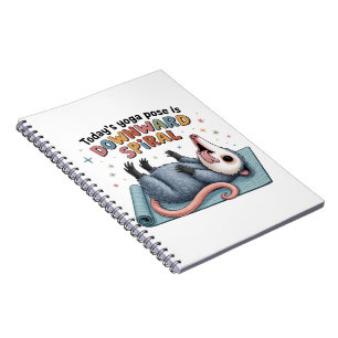 Carnet La pose de yoga d'aujourd'hui est Possum vers le b