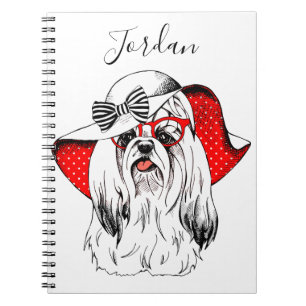 Carnet La pousse de mode de Yorkie ajoutent votre nom