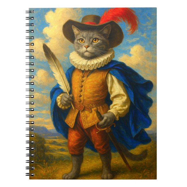 Carnet La première lame du roi | Un Mousquetaire Chat Hon (Devant)