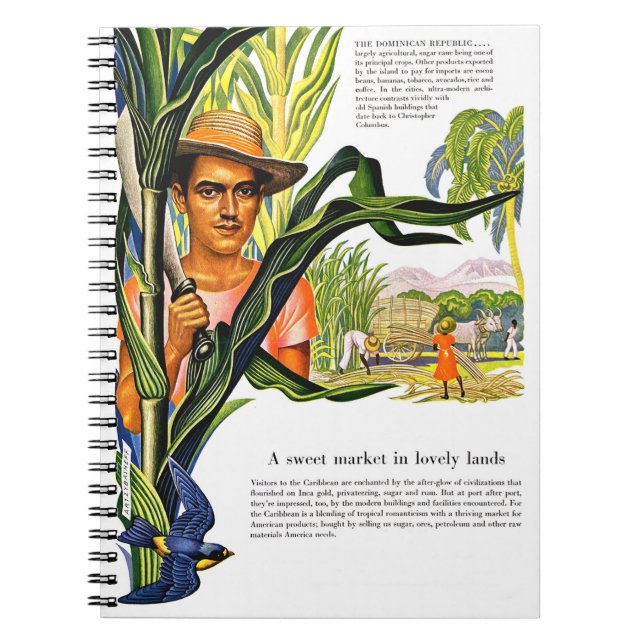 Carnet La République Dominicaine, plantation de sucre de (Devant)