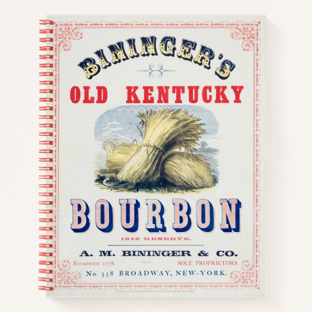 Carnet La réserve du vieux Kentucky Bourbon 1849 de Binin (Devant)