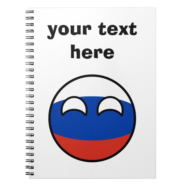 Carnet La Russie Geeky tendante drôle Countryball (Devant)
