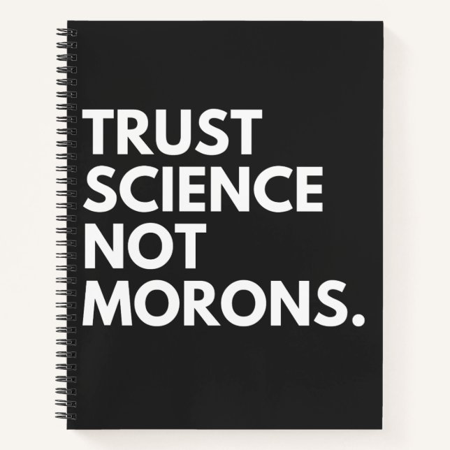 CARNET LA SCIENCE DE CONFIANCE ET NON LES MORONS (Devant)