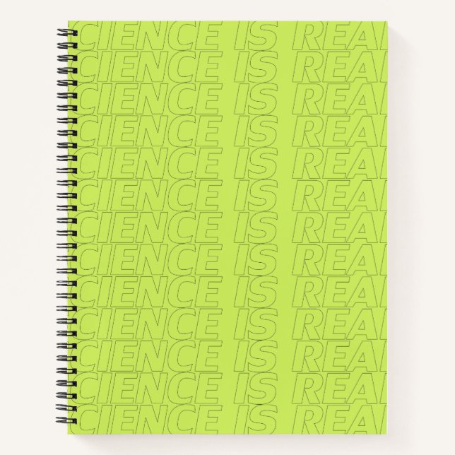 Carnet La science est vraiment moderne cadre typographie  (Devant)