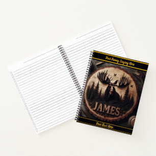 Carnet La sculpture sur bois d'orignal en forêt