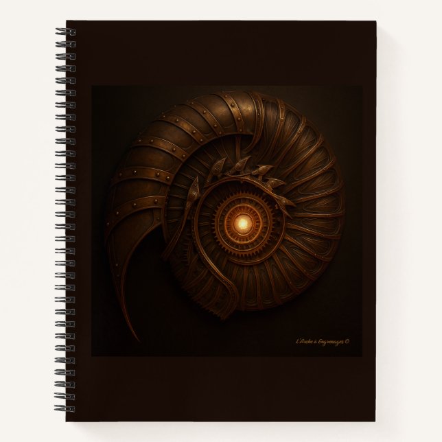 Carnet La Spirale de l’Aube – Artefact steampunk -  (Devant)