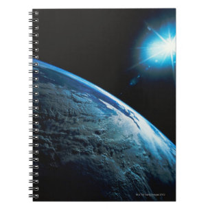 Carnet La terre et étoile de planète de l'espace