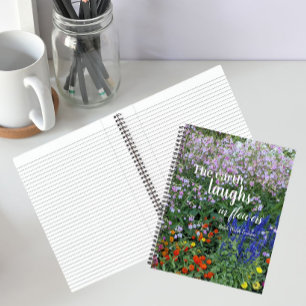 Carnet La Terre Rit en Fleurs Citation Florale