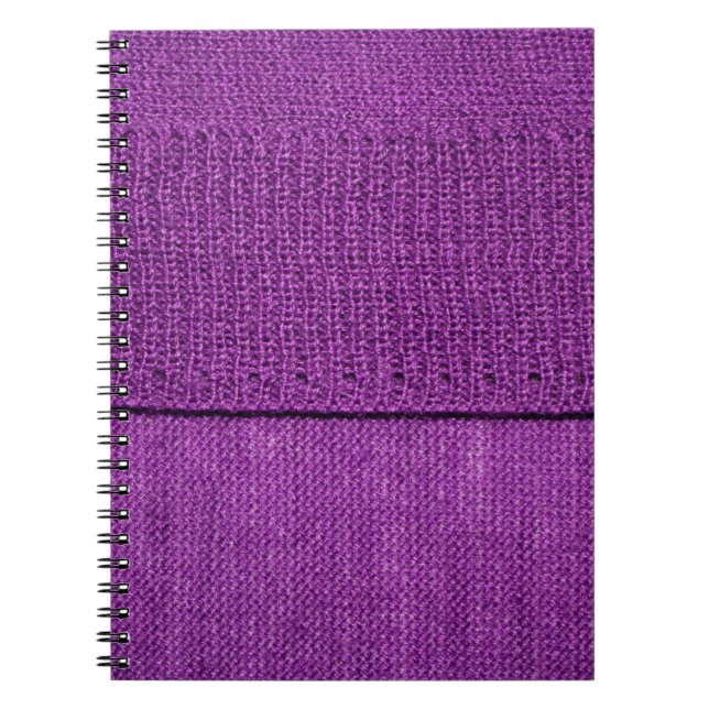 Carnet la texture du tissu tricoté, un violet uni (Devant)