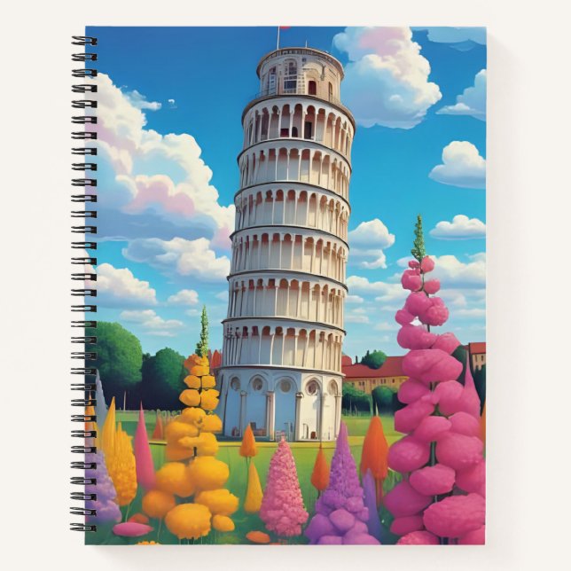 Carnet La Tour penchée de Pise au printemps (Devant)