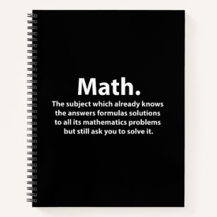 Carnet La typographie mathématique Les maths amusantes
