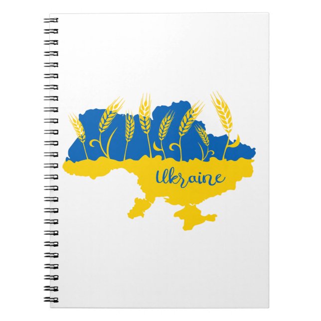 Carnet La typographie ukrainienne et l'oreille au blé sur (Devant)