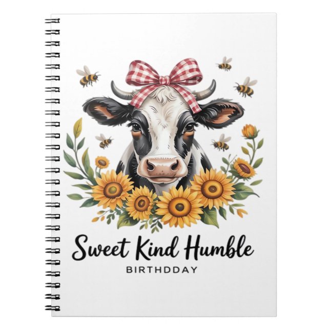 Carnet La vache à fraise Joyfull aime le T-Shi classique (Devant)