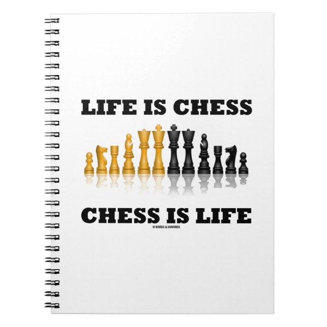 Carnet La Vie, c'est les échecs, c'est la vie (jeu d'éche (Devant)
