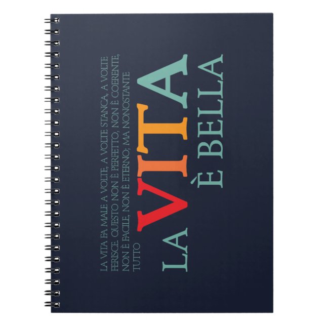 Carnet La vie est belle (Devant)