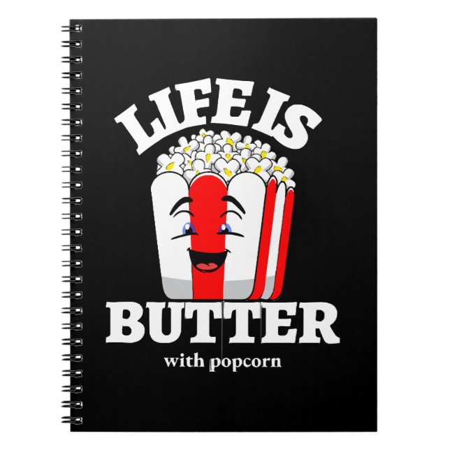 Carnet La vie est beurrée avec du popcorn (Devant)