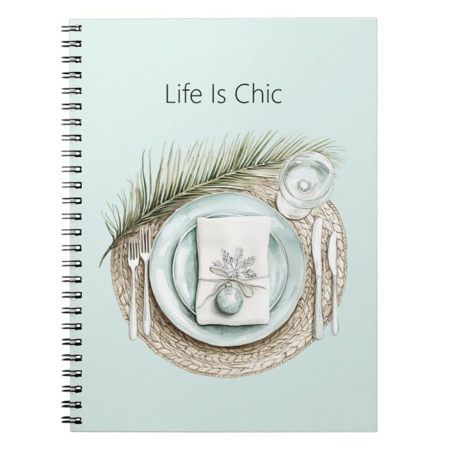 Carnet La vie est Chic Tropical Configuration de Table (Devant)