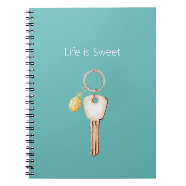 Carnet La vie est douce Clé d'ananas (Devant)