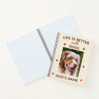 Carnet La vie est meilleure avec les chiens - mignon anim
