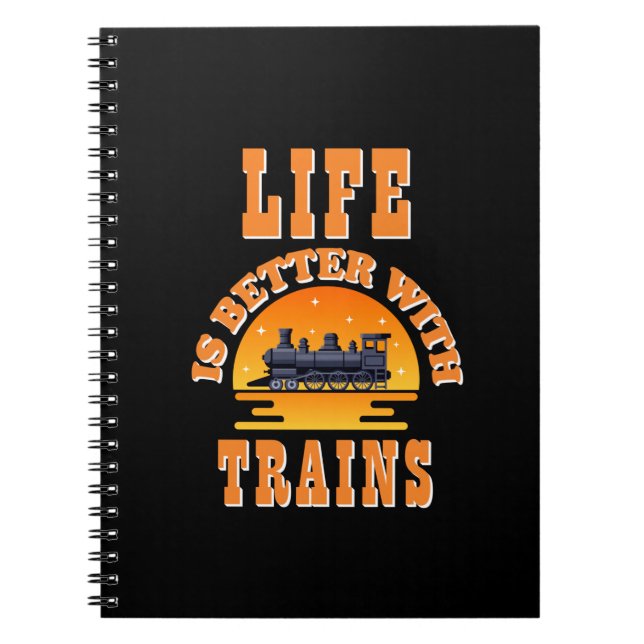 Carnet La vie est meilleure avec les trains, pour le cond (Devant)