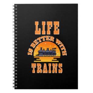 Carnet La vie est meilleure avec les trains, pour les ama