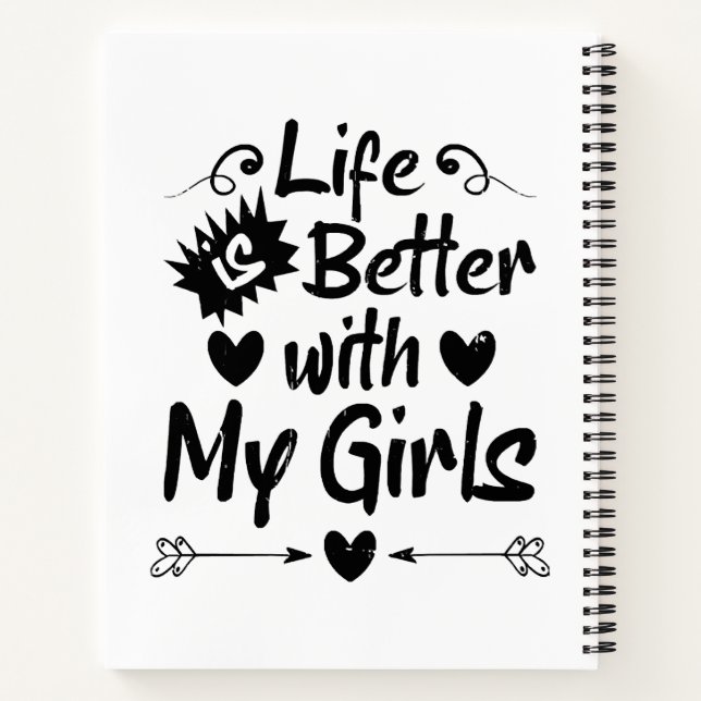 Carnet La vie est meilleure avec mes filles (Dos)