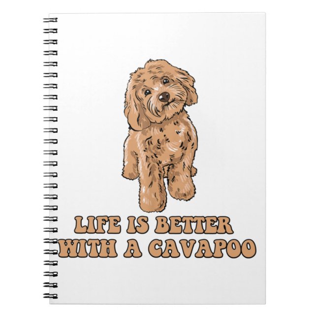 Carnet La Vie Est Meilleure Avec Un Cavapou - Drôle Amate (Devant)