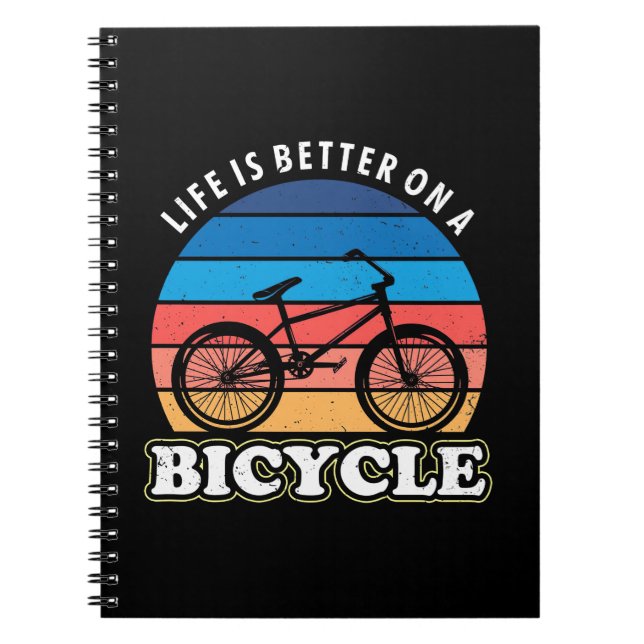 Carnet La Vie Est Mieux À Vélo (Devant)