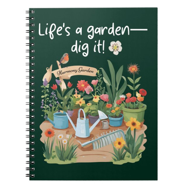 Carnet La vie est un jardin - Creuse-le ! (Devant)