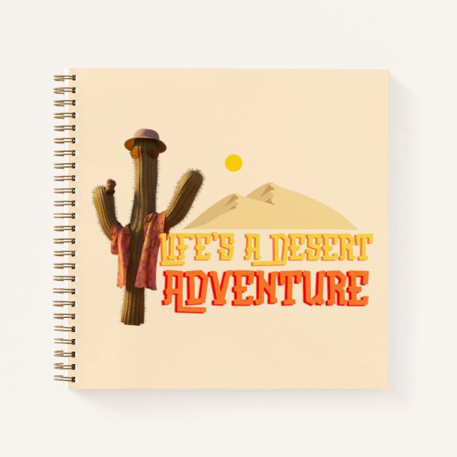 Carnet La vie est une aventure dans le désert (Devant)