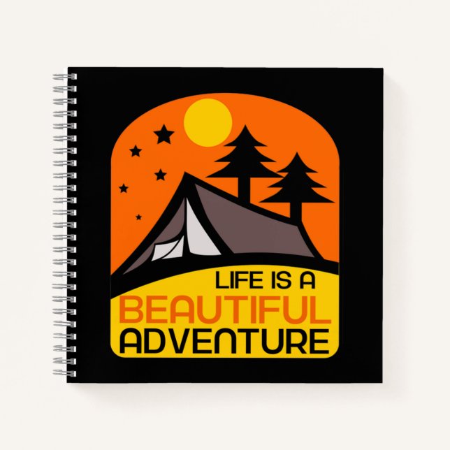 Carnet La vie est une belle aventure Camping (Devant)