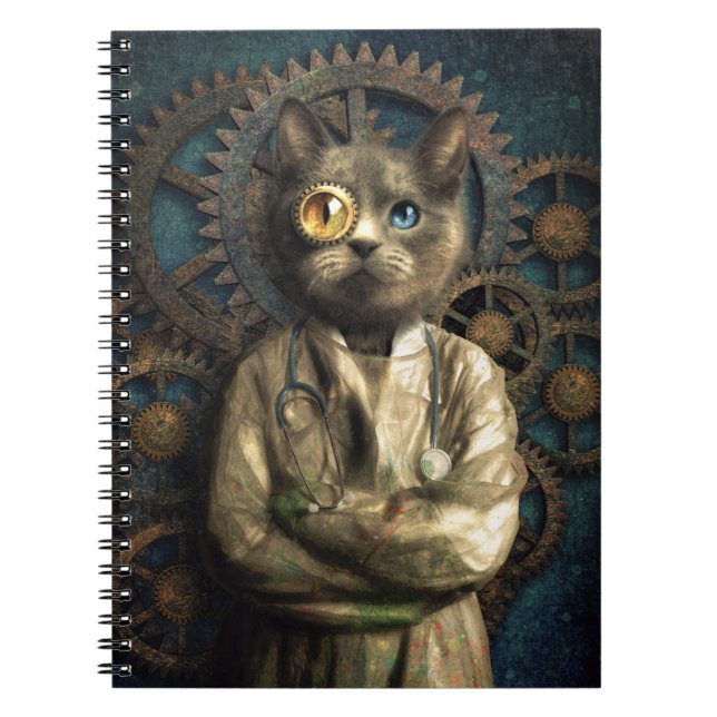 Carnet Lab Cat Steampunk (Devant)