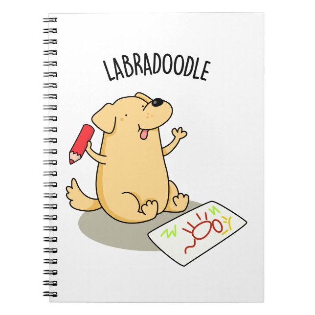 Carnet Labradoodle Blague de chien labrador drôle (Devant)
