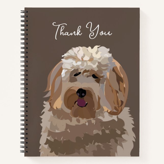 Carnet Labradoodle Chien Personnalisé  (Devant)