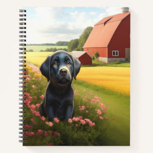 Carnet Labrador Retriever à la ferme