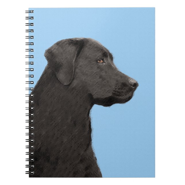 Carnet Labrador Retriever Black Peinture Original Chien A (Devant)