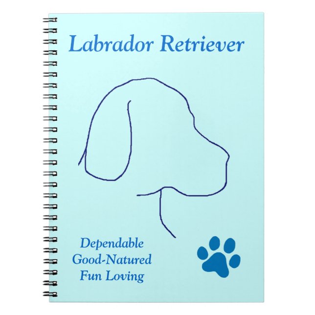 Carnet Labrador Retriever-Bleu (Devant)