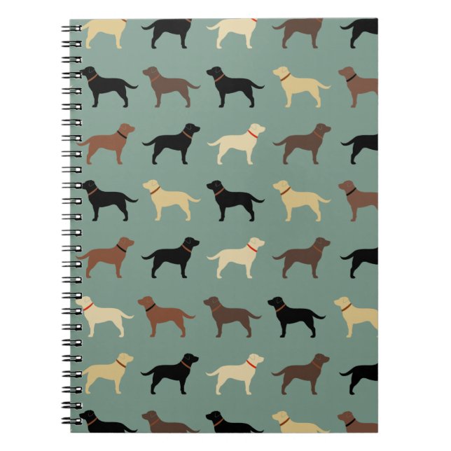 Carnet Labrador Retriever Chien Silhouettes Laboratoires  (Devant)