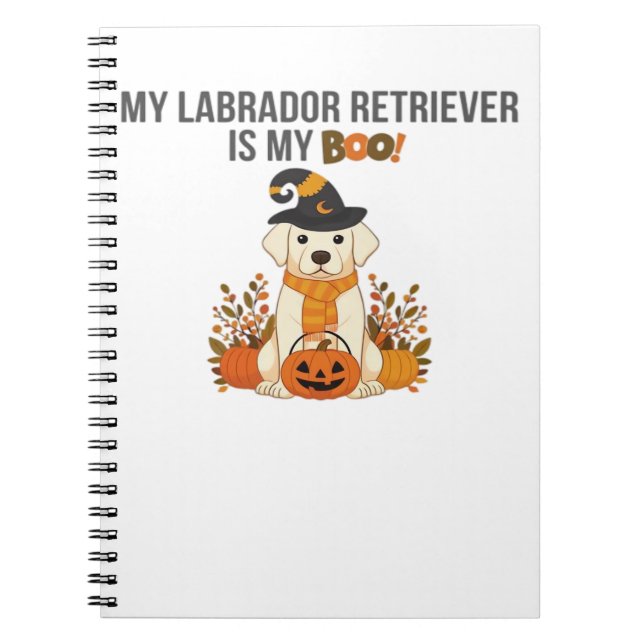 Carnet Labrador Retriever Halloween Chien Drôle Épouvanta (Devant)