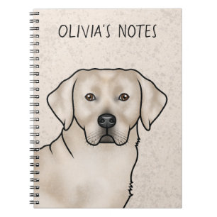 Carnet Labrador Retriever Labrador Cream Tête et Nom