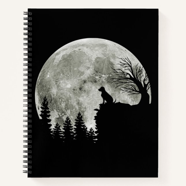 Carnet Labrador Retriever Stand On Mountain Halloween (Devant)