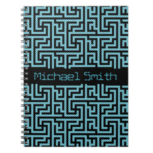 Carnet Labyrinthe bleu et noir