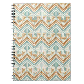 Carnet Labyrinthe côtier aquarelle aqua & terre cuite
